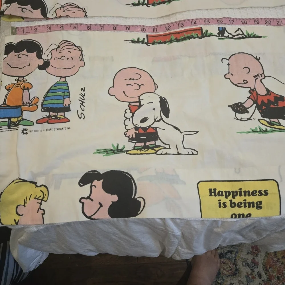 1971 Snoopy & The Gang Window Valances 60x14 Set Of 2